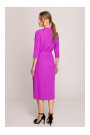 S396 Mid-length dress with wrap detail - lavender