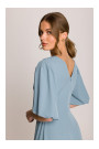 S399 Puff sleeve dress - sky blue