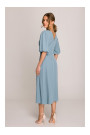 S399 Puff sleeve dress - sky blue
