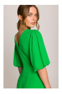S399 Puff sleeve dress - green