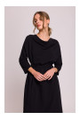 S403 Oversized knit dress - black