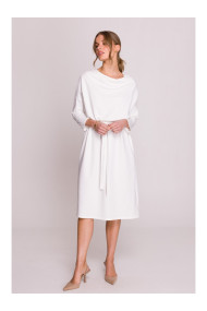 S403 Oversized knit dress - ecru