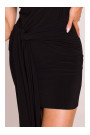 M841 Tie front mini dress - black