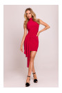 M841 Tie front mini dress - red