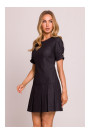 M842 Denim dress with pleats - graphite
