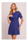 M842 Denim dress with pleats - blue
