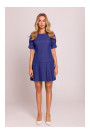 M842 Denim dress with pleats - blue