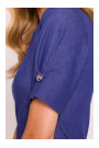 M842 Denim dress with pleats - blue