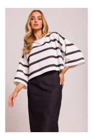 M844 Multicolour print crop top - model 1