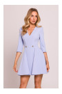 M848 Fit and flare mini dress - light blue
