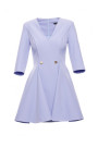 M848 Fit and flare mini dress - light blue