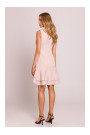 M850 Ruffled mini dress - light beige