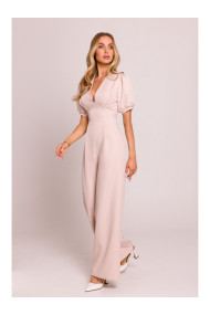 M852 Puff sleeve jumpsuit - light beige