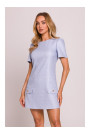 M855 A-line mini dress - light blue