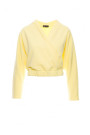 B292 Wrap front sweatshirt - lemon
