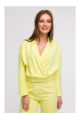 B292 Wrap front sweatshirt - lemon