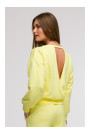 B293 Open back sweatshirt - lemon