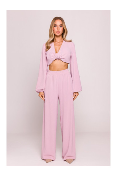 M862 Wide leg trousers - crepe pink