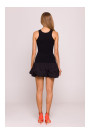 M863 Bubble hem racer dress - black