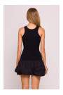 M863 Bubble hem racer dress - black