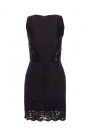 M864 Mini dress with lace panels - black