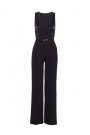 M866 Lace panels jumpsuit - black
