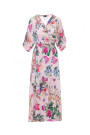 S405 Wrap maxi dress with print - model 1