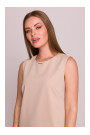 S408 Sleeveless shift dress - beige