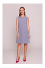 S408 Sleeveless shift dress - dove grey
