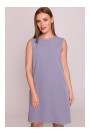 S408 Sleeveless shift dress - dove grey