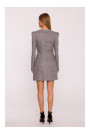 M869 Tweed V-neck dress - graphite