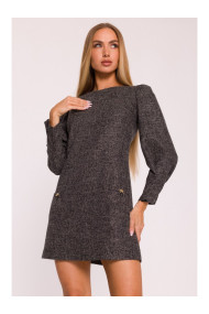 M870 Tweed mini dress - black