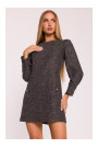 M870 Tweed mini dress - black