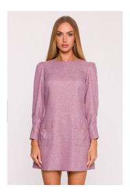 M870 Tweed mini dress - marsala