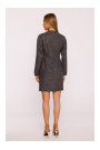 M871 Tweed wrap dress - black