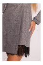M871 Tweed wrap dress - graphite