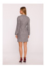 M871 Tweed wrap dress - graphite