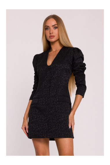 M881 Jacquard blazer dress - black