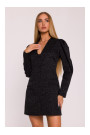 M881 Jacquard blazer dress - black