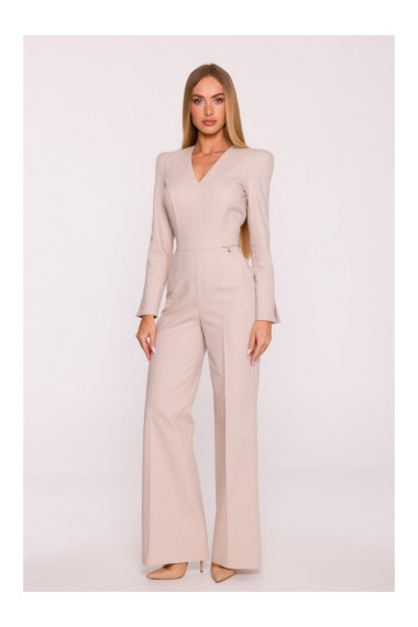 M883 Denim-look jumpsuit - beige