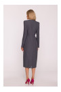 S412 Pencil dress with decorative shoulders - grey
