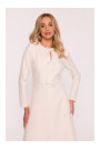 S414 Shift dress with bows - ivory
