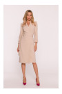 S415 Shirt dress tied at the waist - beige