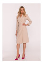 S415 Shirt dress tied at the waist - beige