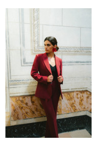 S417 Taliored blazer - maroon