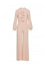 S420 Jumpsuit with a ruffle - beige