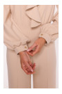 S420 Jumpsuit with a ruffle - beige