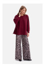 B306 Knit relaxed fit sweatshirt - burgundy