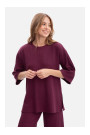 B301 Rib knit top - plum