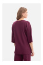 B301 Rib knit top - plum